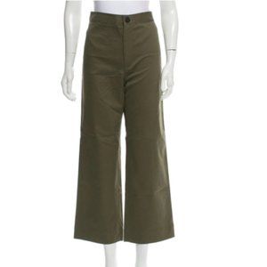Olive Steven Alan Monroe Wide-Leg Cropped Pants